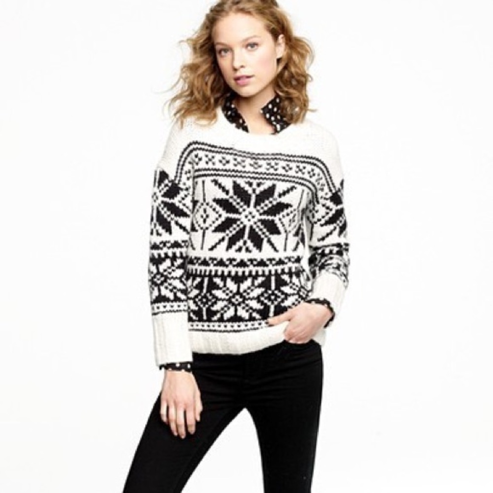 J. Crew 2012 Pullover Fair Isle Sweater Heavyweight See Measurements